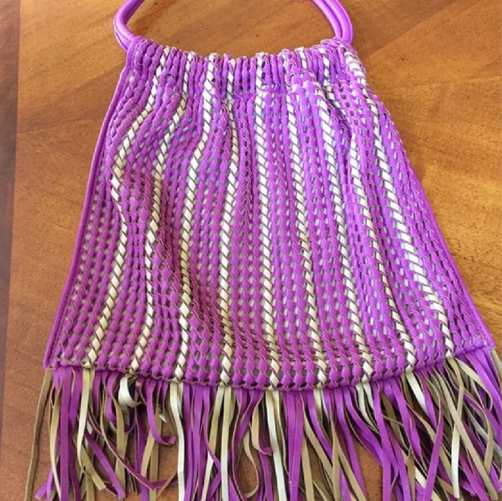 Purple Fringe Purse